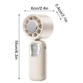 thumbnail image 2 of Ventilador de cuello portátil, mini ventilador de mano personal plegable, recargable por USB, 3 velocidades, para niñas, niños, mujeres, viajes, hogar, oficina, exterior (beige), 2 of 8