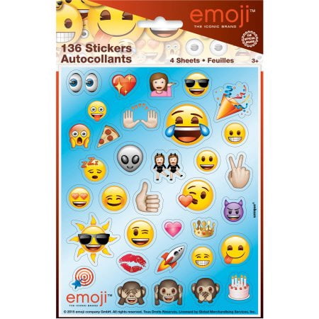 (4 Pack) Emoji Sticker Sheets, 4 ct