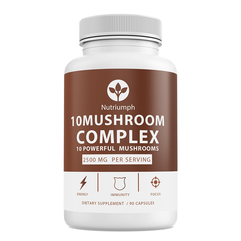 Nutriumph Mushroom Complex Supplement Brain, Energy, Focus 90 Ct