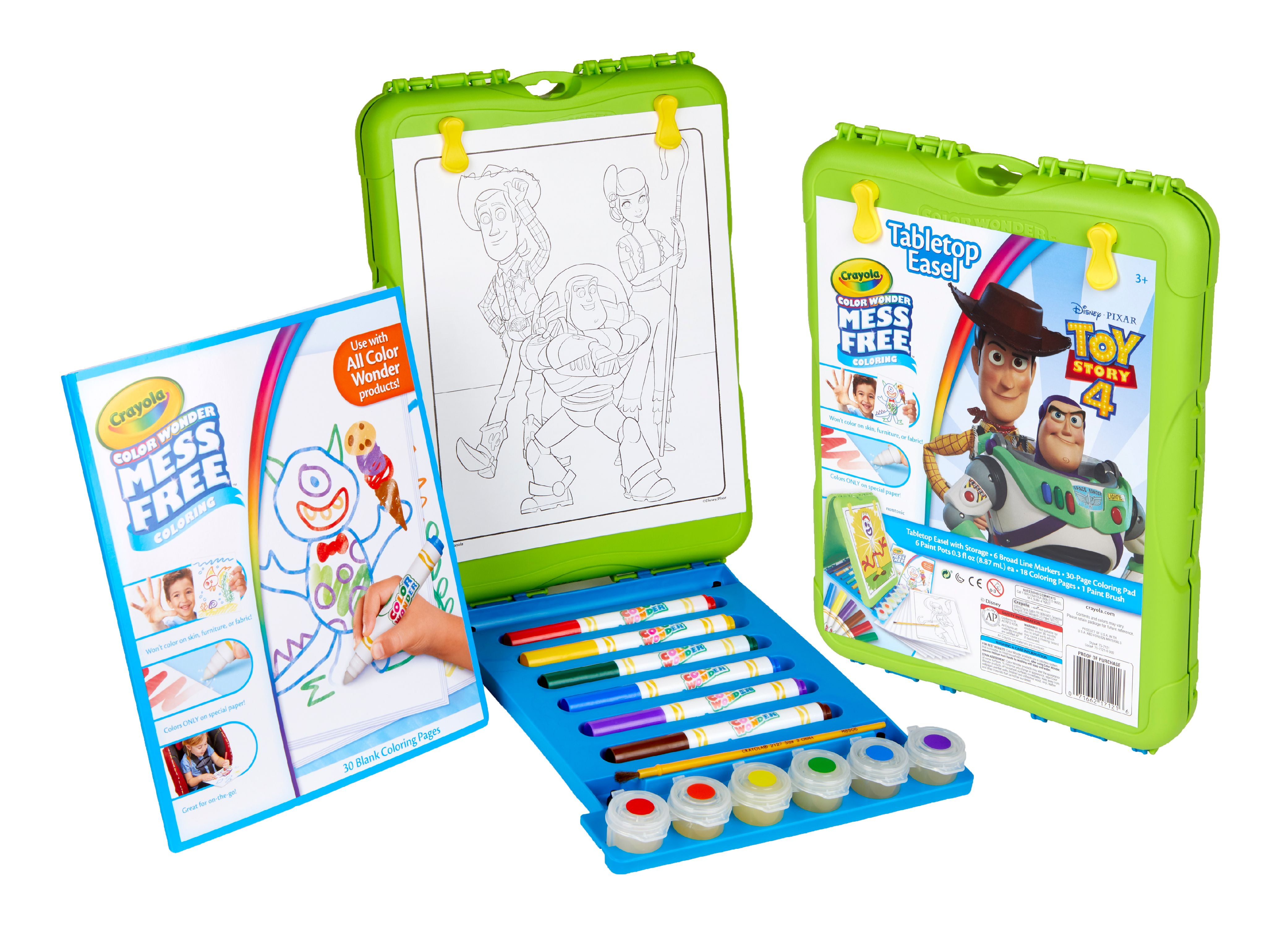 Crayola Color wonder Toy Story 4 Travel Easel With 30 pages markers and paints 