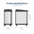 thumbnail image 7 of AUKTOPT 13 Gallon Motion Sensor Trash Can with Wheels, Stainless Steel Automatic Garbage Bin with Sliding Row Up Lid, Touchless Hands-Free Soft-Close, Silver, 7 of 7