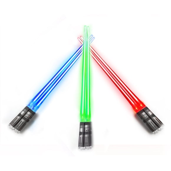 Palillos Láser para Star Wars - Palillos con Luz para Adultos - Palillos Sables de Luz Reutilizables para Sushi - Regalos Star Wars