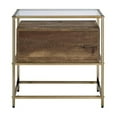 thumbnail image 5 of ACME Knave Rectangular Accent Table in Walnut and Champagne, 5 of 6