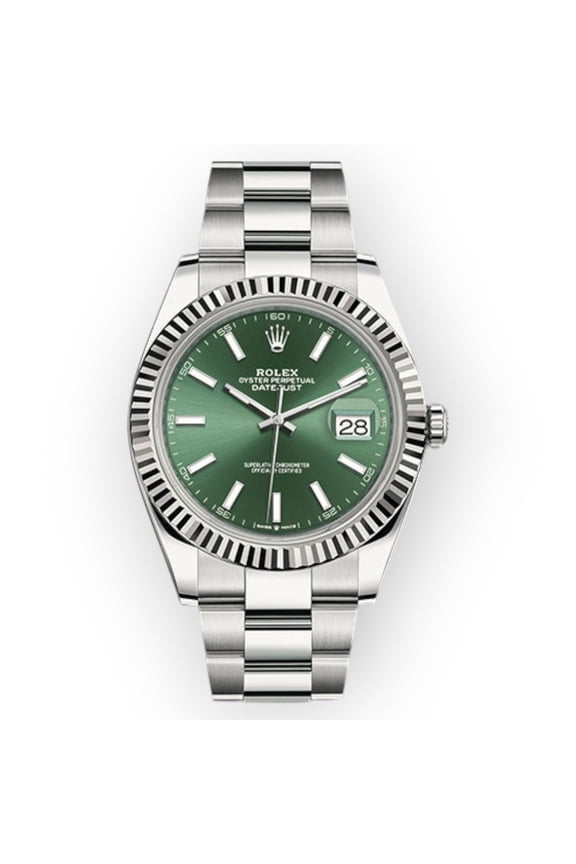 Pre-Owned Rolex Datejust 126334 41mm Mint Green Dial
