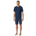 thumbnail image 2 of SCHIESSER Pijama corto de hombre - Casual Essentials, cuello redondo, algodón Azul oscuro M (Medium), 2 of 5