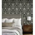 thumbnail image 4 of Nextwall Ebony & Cliffside Acanthus Ogee Peel And Stick Wallpaper - 20.9 in. W x 18 ft. L Roll, 4 of 7