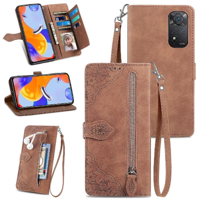 Funda billetera anti-golpes para GANGXUN Redmi Note 11 Pro , ideal para día a día y trabajo