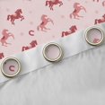 thumbnail image 4 of Homewish Rustic Western Cowgirl Black Out Curtains,Farmhouse Horseshoe Horse Curtains Pack of 2 (42x63 Each),Pink Stras Print Bedroom Curtains For Girls Teens,Microfiber Bedroom Decor, 4 of 6