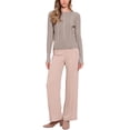 thumbnail image 2 of INSPIRAR CHIC Suéter de punto de cable para mujeres con cuello redondo y mangas largas, suéteres cortos XL Beige, 2 of 6