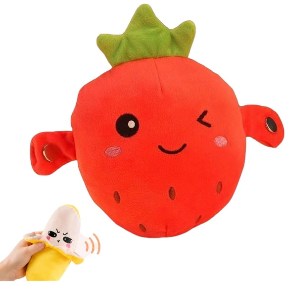 Interactive Music Banana Plush Toy, Soft Sensory Stuffed Animal with Touch Sensors & Sounds for Toddlers Kids Parent-Child Play Christmas Birthday Gift (1 PC)