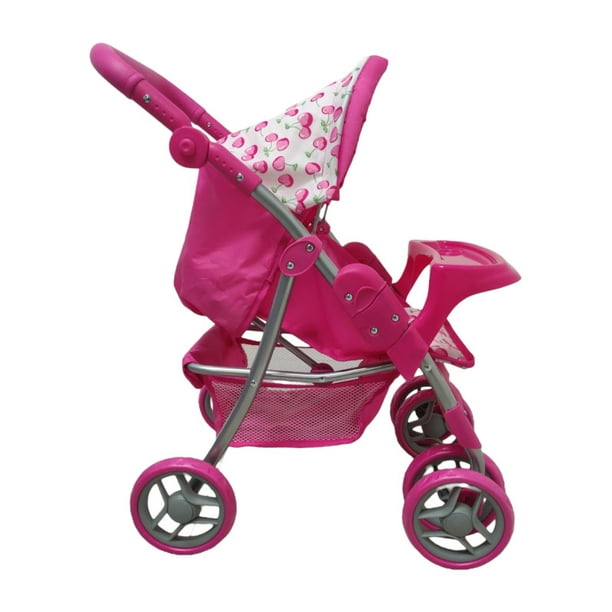 Carriola para Muneca Accesorio The Baby Shop con llantas soft eva anti ruido y resistentes Rosa