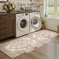 thumbnail image 6 of SIXHOME 2'x6' Vintage Floral Runner Rug, Washable Non-Slip Rose Garden Carpet for Hallway and Entryway, Beige Pink Multi, 6 of 6
