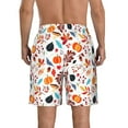 thumbnail image 3 of Kdxio Autumn Pumpkins Fall Leaves Pattern Mens Casual Shorts - Drawstring Summer Beach Sports Shorts for Men, 3 of 9