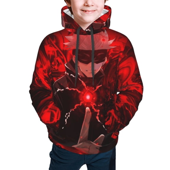 Jujutsu Kaisen Satoru Gojo Kids' Hoodie 3d Print Sweatshirt Soft Pullover Hooded With Big Pockets For Boys Or Girls Small