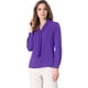 thumbnail image 5 of INSPIRAR CHIC Blusas de Manga Larga para Mujeres Chifón Plisado con Cuello de Lazo Camisa de Oficina 2XL Púrpura, 5 of 7