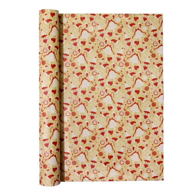 Less Than 5 Gift Wrapping Paper Merry Christmas Santa Hat Pattern Wrapping Paper for Festival Parties Wedding Birthday Xmas Wrap Pack of 5 19"x27.5" Multicolor
