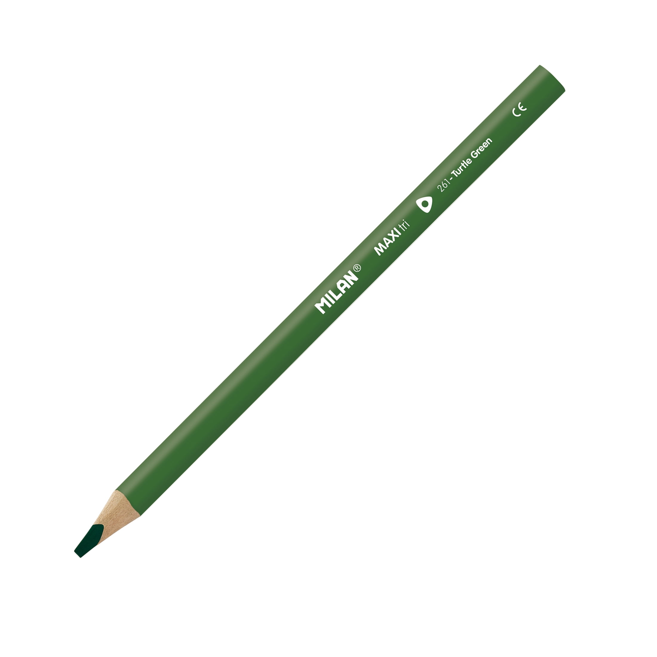 MILAN MAXI Triangular Color Pencils Comes with Sharpener, Multicolor 12 Count