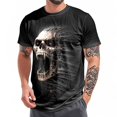 thumbnail image 7 of adaychics Mens Skull T Shirts Crew Neck Horror T-Shirt Novelty Short Sleeve Summer Tops for Daily Wear Holiday Party, 7 of 7