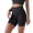 Black, variant on IROINNID Women's Tie-Dye Seamless Yoga Wear Sport Shorts