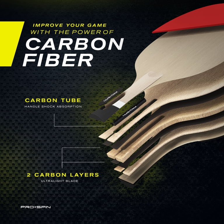 Pro Spin Carbon Fiber Ping Pong Paddle, 7-Ply Blade photo 4