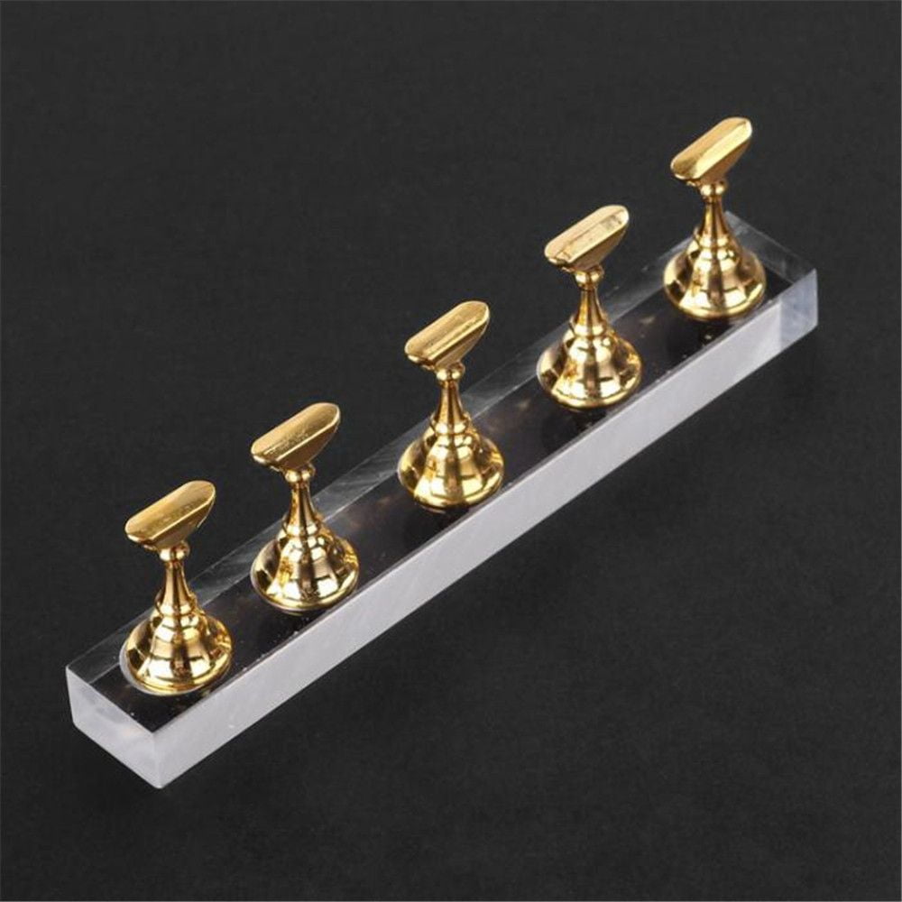 Alloy Clear False Nail Tips Display Stand Holder Set DIY Nail