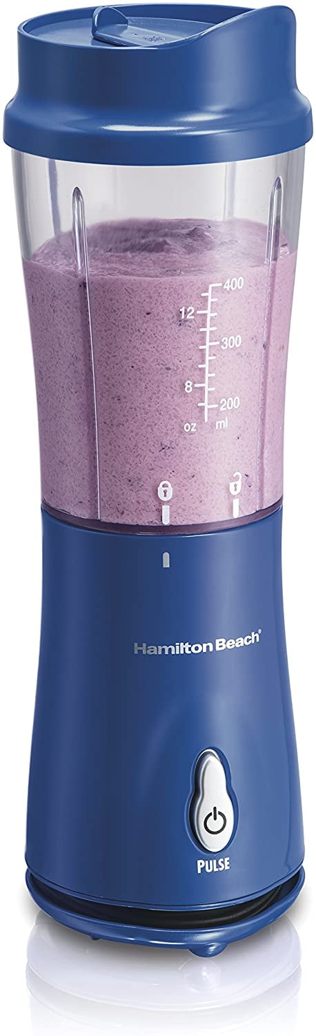 Hamilton Beach Personal Smoothie Blender With 14 Oz Travel Cup And Lid, Blue 51132