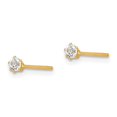thumbnail image 2 of Real 14kt Yellow Gold Madi K CZ Stud Post Earrings; for Adults and Teens; for Women and Men, 2 of 3