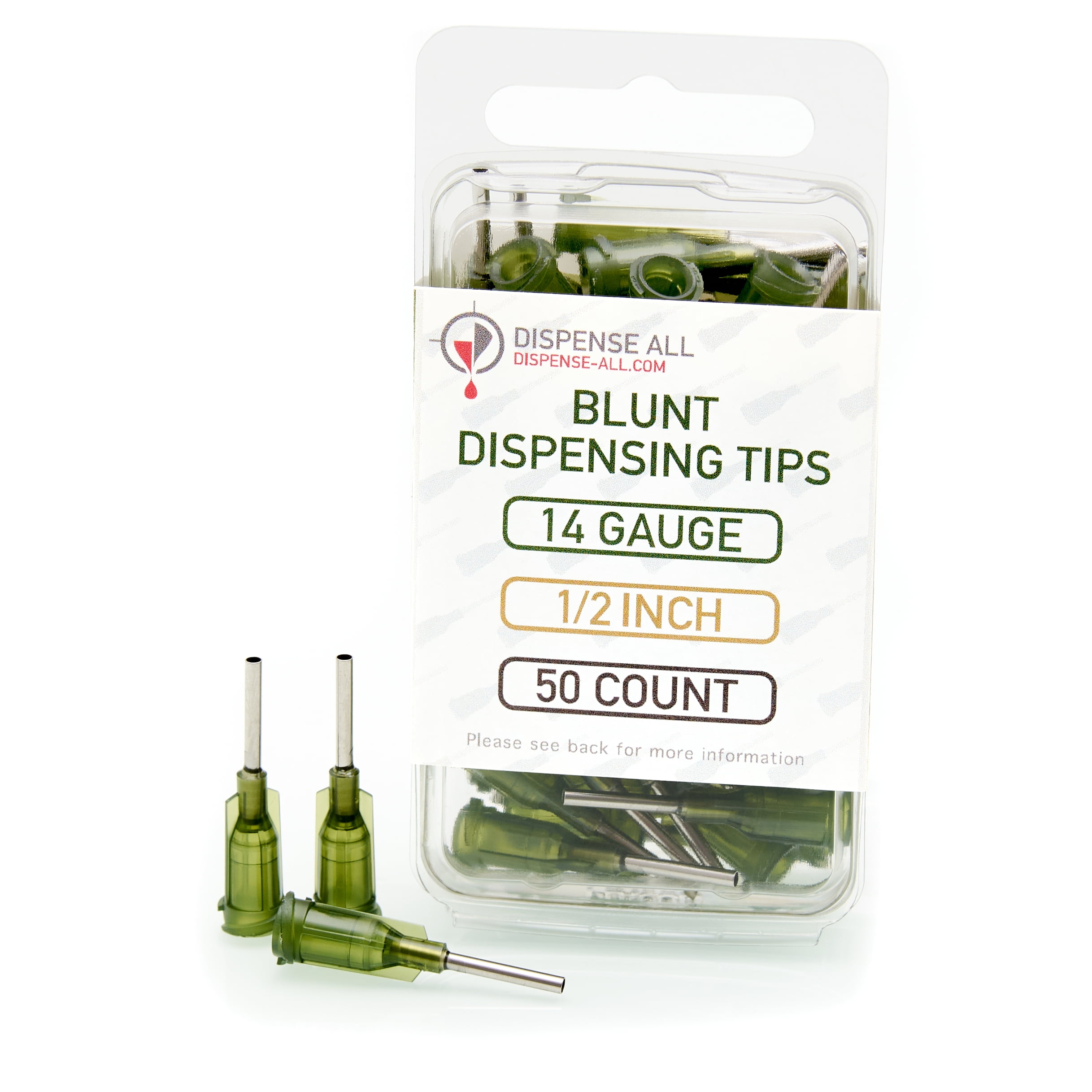 Dispense All 14 Gauge 1/2 Inch Blunt Tipped Dispensing Needle, Luer