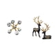 thumbnail image 1 of Figuras modernas de renos de resina, estatuas decorativas de alces para escritorio, oficina, estantería, sala de estar, hogar, bodas e inauguraciones, 1 of 8