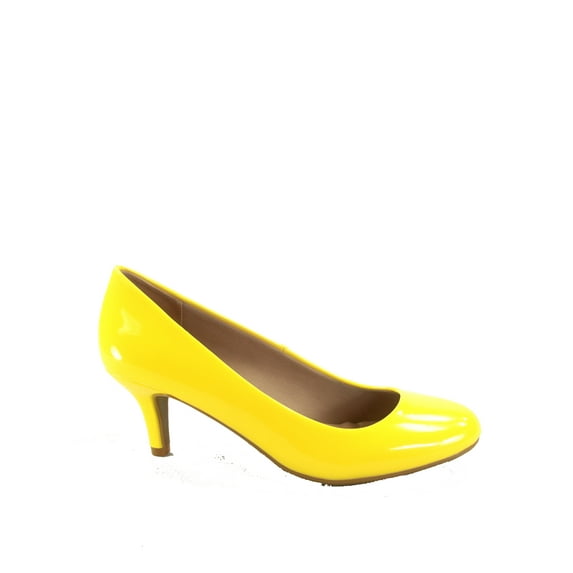 Debbie-32 Women's Fashion Patent Round Toe Low Heel Slip On Pump Dress Shoes