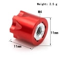 thumbnail image 4 of 4-Piece Aluminum Wheel Rim Center Cap Set (Red) - Model BJM365, Lightweight 15g Total, Compact 12x8x2cm Packaging, Durable Auto Hub Accessories for Enhanced Wheel Aesthetics and Protection, 4 of 7