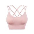 thumbnail image 2 of Womens Sports Bras Woman Bras With String Quick Dry Shockproof Running Fitness Large Size Underwear Bras for Women No Underwire Pink 2XL, 2 of 8
