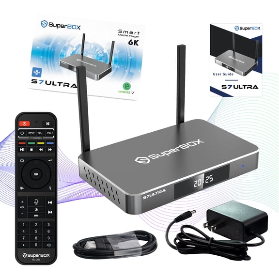 SuperBox S7 Ultra 2026 Fully Loaded: Gear Up for the World Cup! 4G RAM 128G ROM 6K Smart TV Box with Voice Remote, Time Shift & Parental Control for Endless Entertainment.