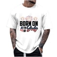 thumbnail image 2 of Tops para hombre, blusas y camisas de cuello redondo y manga corta para hombre, tops casuales de cuello redondo y manga corta con estampados especiales para hombre., 2 of 5