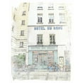 thumbnail image 2 of Melious, Amy 12x14 White Modern Wood Framed Museum Art Print Titled - French Illustration II, 2 of 4