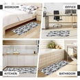 thumbnail image 6 of 2 Pce Crystal Velvet Kitchen Floor Mat Door Mat 47.2×17in Water Absorption And Stain Resistance For Laundry Dining Room Office Sink Vector Camouflage Pattern Gray_2, 6 of 6