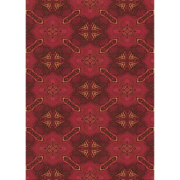 Ahgly Company Machine Washable Indoor Rectangle Transitional Cranberry Red Area Rugs, 2' x 3'