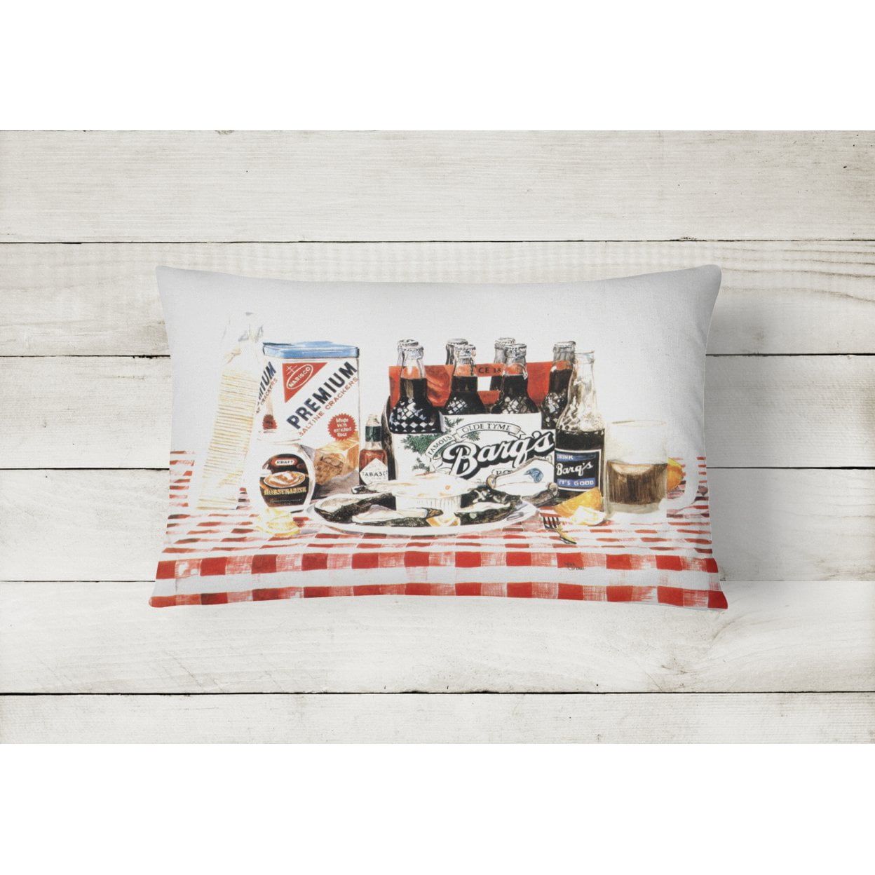 Carolines Treasures 1004PW1216 Barqs oysters Decorative Canvas Fabric Pillow, 12H x16W, multicolor