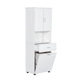 thumbnail image 6 of GDF Studio 69.9" Tall Bathroom Storage Cabinet with Tilt-Out Laundry Basket, 2 Doors, 2 Shelves and 1 Drawer, White, 6 of 8