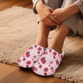 thumbnail image 5 of Psesaysky Soft Indoor Closed Toe Slippers Non-slip Sole Lightweight House Slippers Bedroom Home Shoes Cute Strawberry Floral Print, Size 6-7, 5 of 7