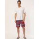 thumbnail image 3 of INSPIRE CHIC Shorts de ba?o con estampado de color en contraste de cintura con cordón de verano para hombre rojo 36 INSPIRE CHIC Short, 3 of 6