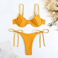 thumbnail image 5 of Bathing Suits for Women Xunlbb Women Neck Strap Three-point Split Swimsuit Two-piece Suit Racerback Tops with Bikinis Bottom, 5 of 6