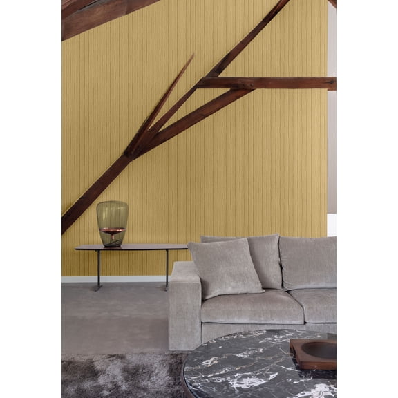 Antique Honey Uneven Stripe Print Non Woven Non-Pasted Textured Wallpaper 57 Sq. Ft.