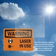 thumbnail image 6 of (2 Pack) Laser In Use With Symbol OSHA Warning Sign 14 Inch X 10 Inch Vinyl Label Decal Sticker Weather Resistant, UV Protected for Workplace, Business, and Construction Site, Made in, 6 of 7