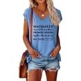 thumbnail image 2 of MORTTIC Women's 2-Pack Graphic Tees, Funny Print Short Sleeve Casual Summer Tops, XL, 2 of 6
