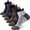 Multicolor, variant on 6 Pairs Merino Wool Ankle Hiking Running Socks Compression Thick Cushion Breathable No Show Socks for Men Women