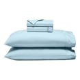 thumbnail image 7 of Superior Cotton Blend 600 Thread Count Dash Stitch Hem Sheet Set, Split King, Blue, 7 of 7