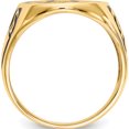 thumbnail image 2 of 10K Yellow Gold Men's Polished And Grooved With Black Enamel Masonic Ringsize 10 (Width 18.9) - Jbsp, 2 of 5