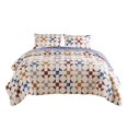 thumbnail image 1 of Benjara BM226410 Microfiber Quilt Set with Geometric Print, Multi Color - Full Size - 3 Piece, 1 of 1