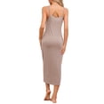 thumbnail image 3 of Camisón de noche ajustable de tirantes finos para mujer INSPIRE CHIC, vestido de dormir de modal, talla XL, color marrón, 3 of 6